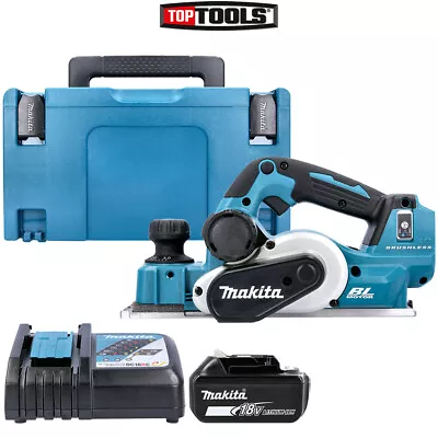 Makita DKP181 18V 82mm Brushless Planer With 1 X 5.0Ah Battery Charger & Case • £370.97