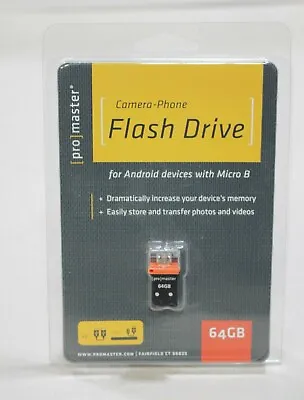 PRO Camera Phone Flash Drive 64GB For AndroidSamsung Phones USB 2.0 Micro B NEW • $29.90