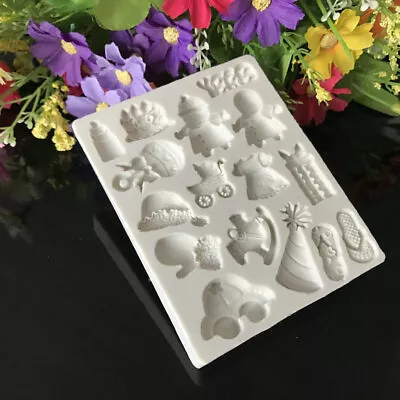 Silicone Baby Shower Newborn Mould Cake Chocolate Sugarcraft  Baking Decor Mold • £2.79