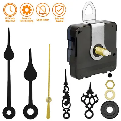 DIY Wall Quartz Clock Movement Mechanism Repair Replacement Hands Tool Parts Kit • $8.98