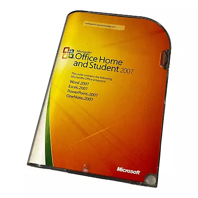 Microsoft Office Home And Student 2007 With Product Key Word Excel Powerpoint • £28.99