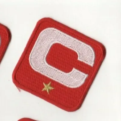 $14.99 • Buy NFL 2019 SEASON CAPTAIN'S JERSEY 1-⭐-STAR WHITE Captains C-PATCH RED Iron-on