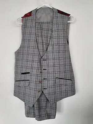 Robert Simon London Grey Waistcoat And Trousers Men's Size 40/42 • £35