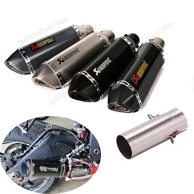 For Yamaha YZF R6 2006-2016 Exhaust Pipe 51mm Muffler Silencer Real Carbon Fiber • $81.64