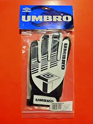 UMBRO Grip Mechanics Goalkeeper Gloves Size 9 White & Black - Brand New • $15