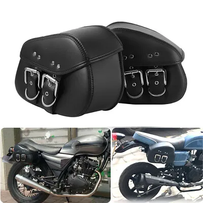 $59.92 • Buy Motorcycle PU Leather Saddle Bag For Yamaha V-Star XVS 250 650 950 1100 1300 LZ