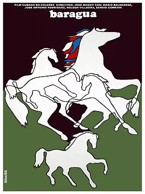 Baragua Movie Decoration Poster.Graphic Art Interior Design. White Horses 3046 • $19