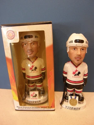 $11.99 • Buy HOF'er STEVE YZERMAN ( RED WINGS) TEAM CANADA OLYMPIC BOBBLEHEAD. NEW IN BOX.