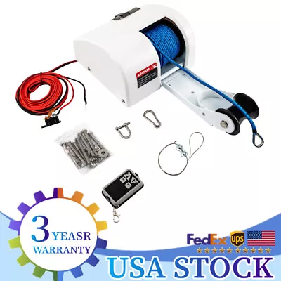 W/ Wireless Remote Control Marine Saltwater Boat Electric Windlass Anchor Winch • $151.20