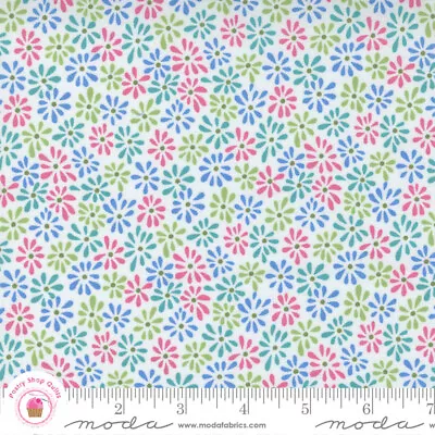 Moda PICNIC POP 22438 11 White Multi Floral  ME & MY SISTER Quilt Fabric • $6.25