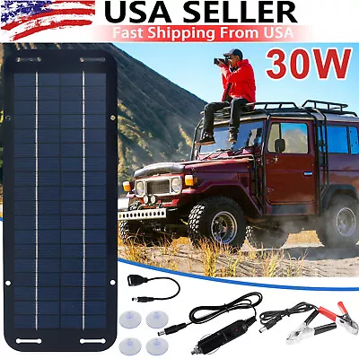 12V Solar Panel Kit IP65 Waterproof Trickle Battery Charger Powered For Car RV • $13.29