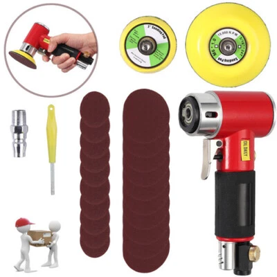 Mini Air Sander 2'' 3'' Disc Action Random Orbital Grinding Machine Car Polisher • $50.65