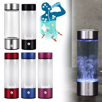 420ml Portable Hydrogen Rich Alkaline Water Ionizer Generator Bottle Cup Mug GV • $33.96