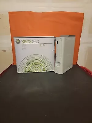 White Microsoft Xbox 360 Console Bundle W Original Go Pro Box ~ Read Description • $80