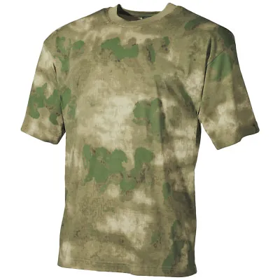 MFH T-Shirt Mens Army Top Military Tee Fishing Hunting Patrol Duty HDT Camo FG • £14.95