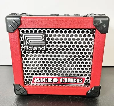 Roland Micro Cube N225 Guitar Mic Amplifier M-Cube Red No Battery Cover Or AC • $99.99