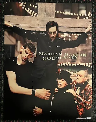 MARILYN MANSON God Is In The T.V. 18x24 Record Store Promo Poster 1999 • $29.99