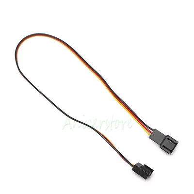 PC Cooling Fan 3 Pin Female Convert To 3pin Male Connector Extension Cable 300mm • $6.99