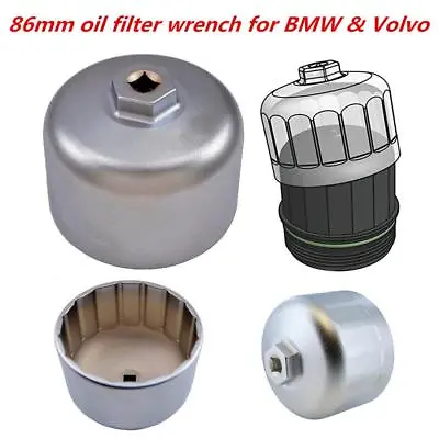 86mm Oil Filter Wrench Housing Tool Fit BMWVolvo C70 S40 S60 S70 S80 V40 V70 • $13.99