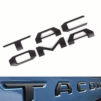 Tailgate Emblem Letter For TACOMA 2016-2023 Matte Black Raised Decal Sticker Set • $16.39