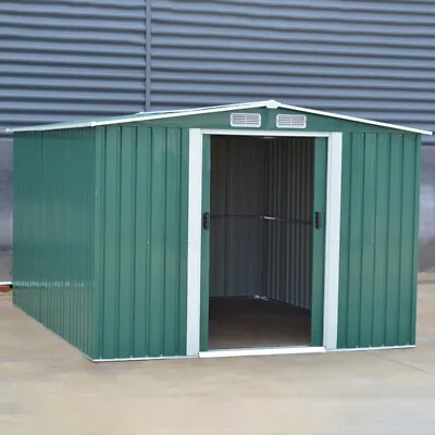 £239.95 • Buy Metal Garden Shed 8 X 6 Ft Storage Shed With Base Outdoor Tool Shed Gabled Roof