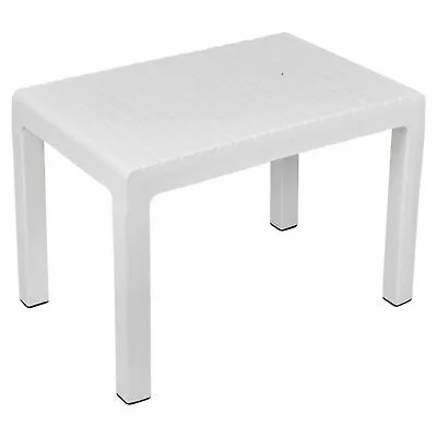 Garden Plastic Table Outdoor Bench Side Snack Food Drinks Coffee Patio Furniture • £18.99