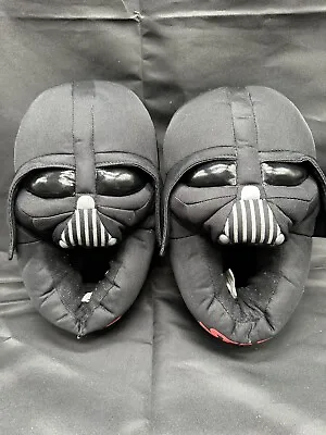 Star Wars Darth Vader Helmet Head Boys L 2-3 House Shoes Slippers ￼Youth. EUC • £4.02