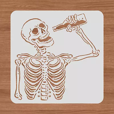 Skull Pattern Drawing Painting Stencils 12X12  Beer Festival Themed Plastic Ste • $8.58