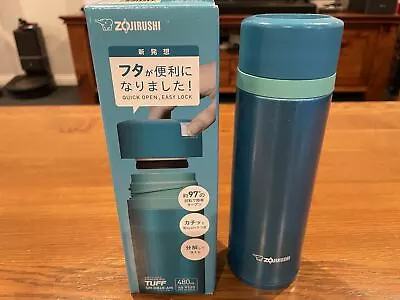 Zojirushi Tuff Vacuum Flask Bottle 480ml Hot&cold Blue With Lid Lock  • $19.99