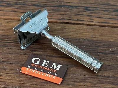 Vintage 1912 GEM British Made Single Edge Safety Razor Made In England #8 • $35