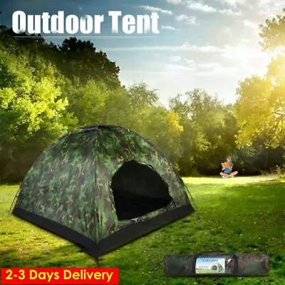 2-3 Man Automatic Instant Double Layer Pop Up Camping Tent Waterproof Outdoor UK • £19.89