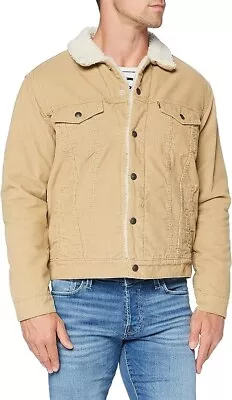 Levi's Men's Sherpa Trucker Jacket True Chino Corduroy Small 163650066 • $89