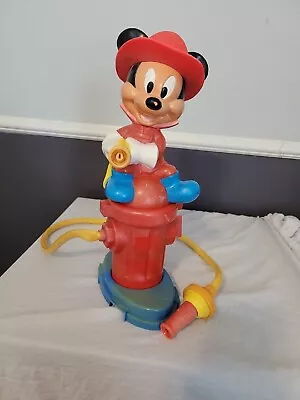 WALT DISNEY FIREMAN MICKEY MOUSE  LAWN SPRINKLER WD Productions Vintage • $28