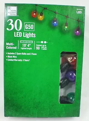 Home Accents 30 Lights G50 LED Christmas Lights Multi Color 19 Feet Long Patio • $39.99