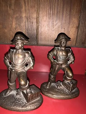 Vintage Brass Pirate Library Bookends  • $75