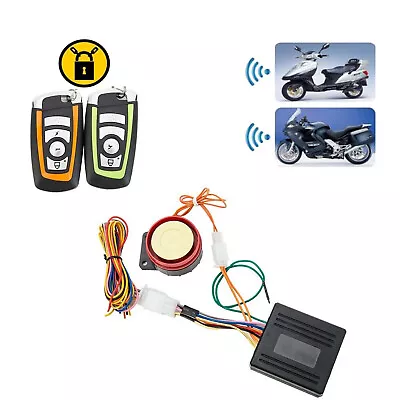 Universal Motorcycle Alarm System Scooter Anti-theft 2 Remote Control Key Fob • $19.73