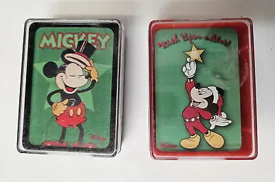 Walt Disney Playing Cards Mickey Mouse 2 Decks New Sealed 2  X 2.5  • $7.99