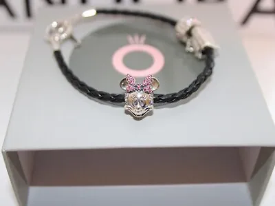 £70 • Buy Pandora Disney Mini Mouse Pink Pavé Bow Clip Charm 