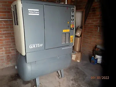 $7200 • Buy Atlas Copco Air Compressor GX11FF 15 HP Rotary Screw With Integrated Dryer