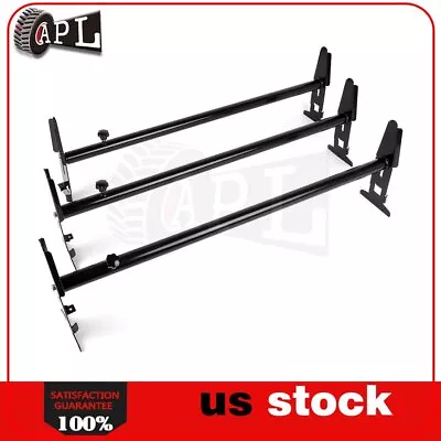 Van Roof Ladder Rack Cargo Carrier 700lb 3 Bars For Chevy Dodge Ford GMC • $78.74