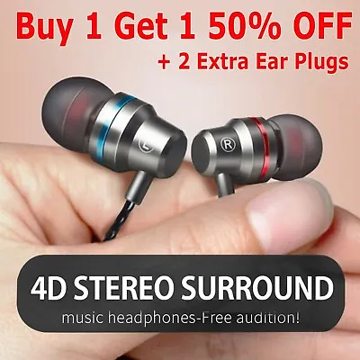 3.5mm HIFI Super Bass Headset In-Ear Earphone Stereo Earbuds Headphone Wired Mic • $2.95