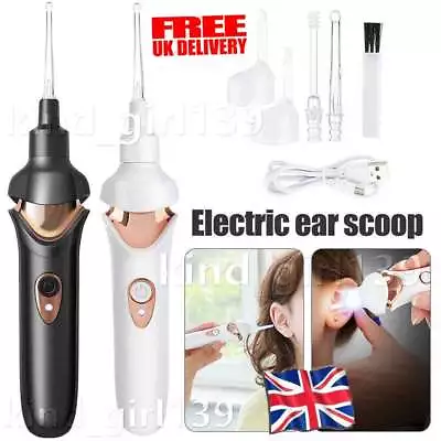 Electric Ear Pick Ear Wax Painless Tool Cleaning Cleaner Device Removal Vacuum & • £10.96