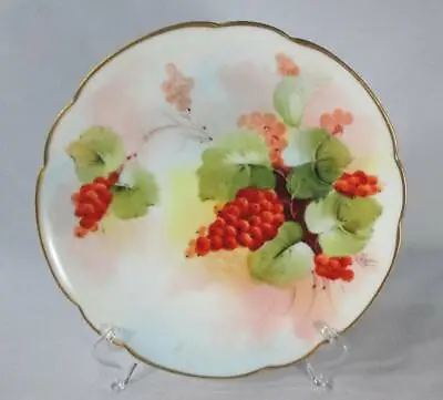 Hand-painted Pickard Reury Signed Artise Currant Berries Plate • $29.99