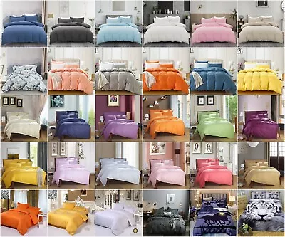 $41.99 • Buy 1000TC 100% Cotton Quilt Doona Duvet Cover Set Double Queen King Super King Bed
