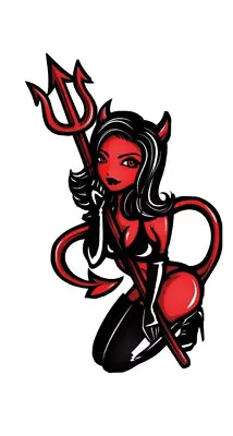 Pilot Automotive 6 X 8  Vinyl Devil Girl Car Decal - GRP-500 - New In Package • $5.50