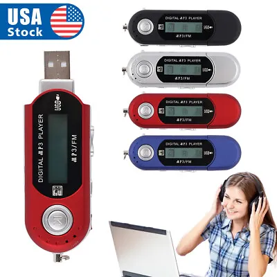 USB Portable Digital MP3 Music Player LCD Screen Support 32GB TF Card &FM Radio • $11.69