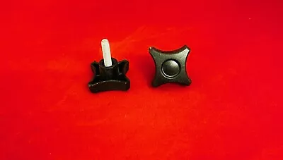 M8x20mm Thumb Screws Hand Knob Bolts Black Plastic Star Head Pack Of 2 • £4.20