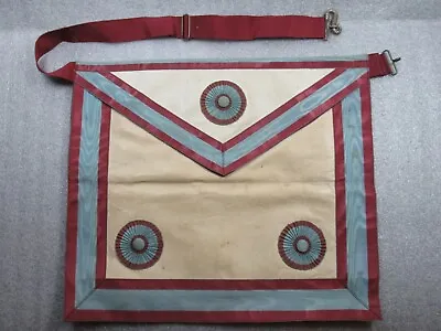 Lot21 - Vintage Masonic Mark Master Mason Leather Apron • £5