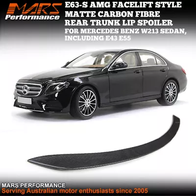 E63-S AMG Style Matte Carbon Trunk Lip Spoiler For Mercedes Benz W213 & E43 E55 • $399.99