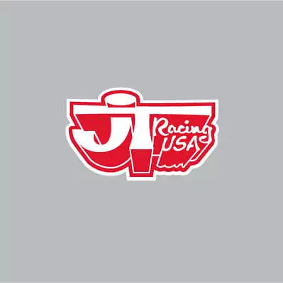 JT Racing - 3D Logo - Red & White Decal - Old School BMX • $11